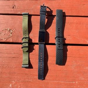 Black Fitbit charge 3 size large